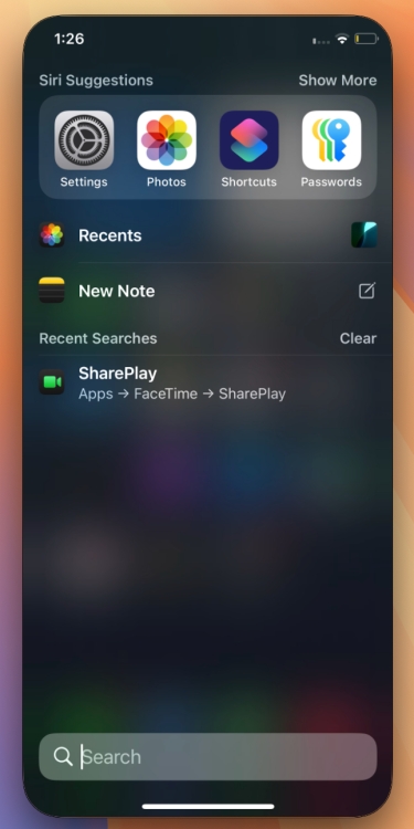 Use Spotlight Search on iPhone from Mac