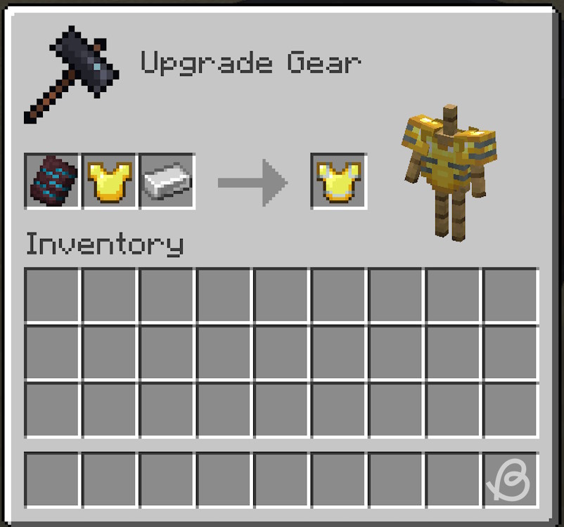 Combining an iron ingot with an armor trim and a piece of armor in a smithing table in Minecraft