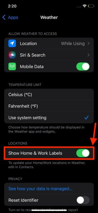 Weather app iOS 18