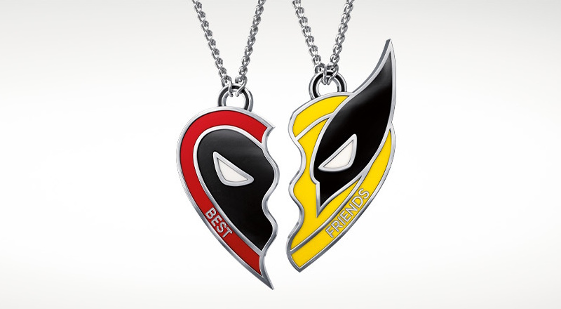 deadpool and wolverine friendship necklace