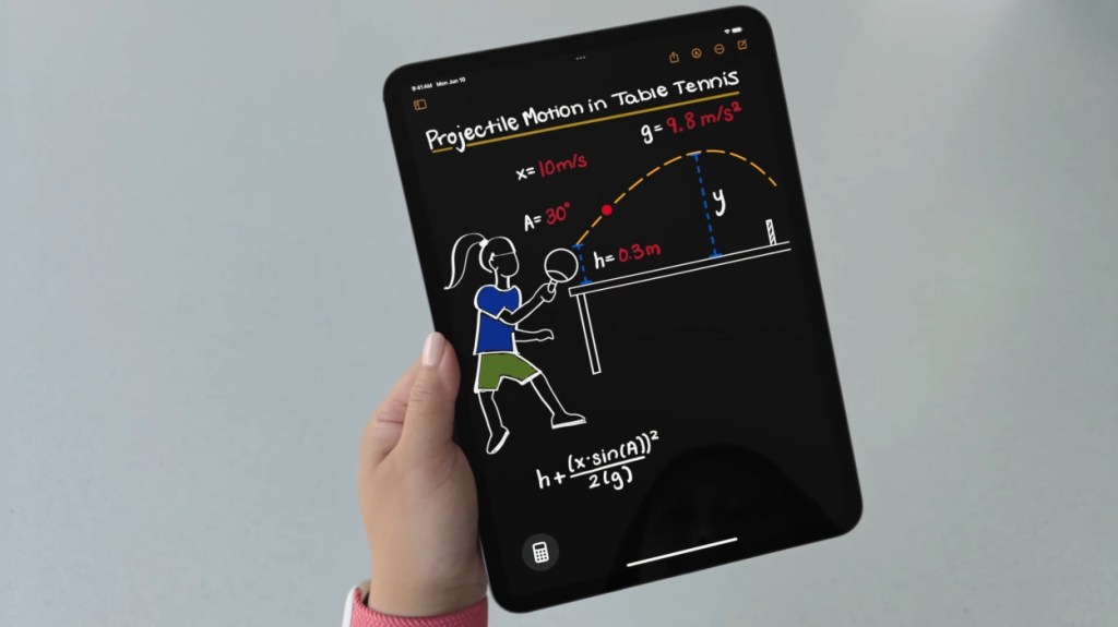 iPad Calculator App Math Notes