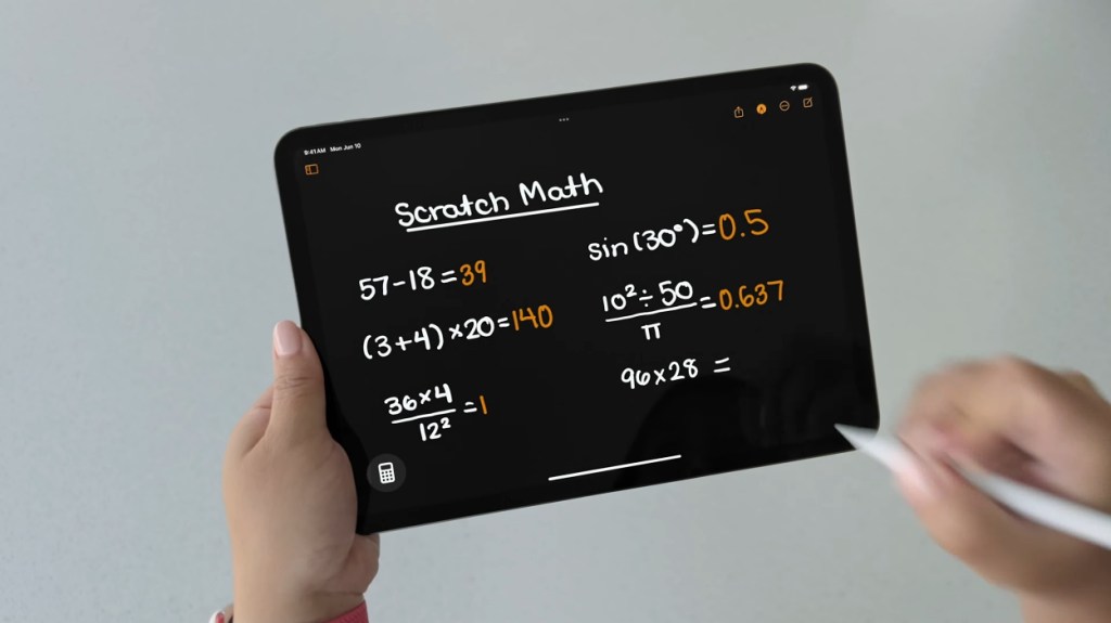 iPadOS 18 - Math Notes