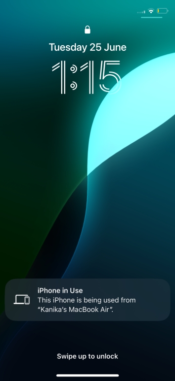 Mirroring iPhone in iOS 18