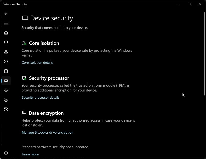 security features enabled by default on windows 11