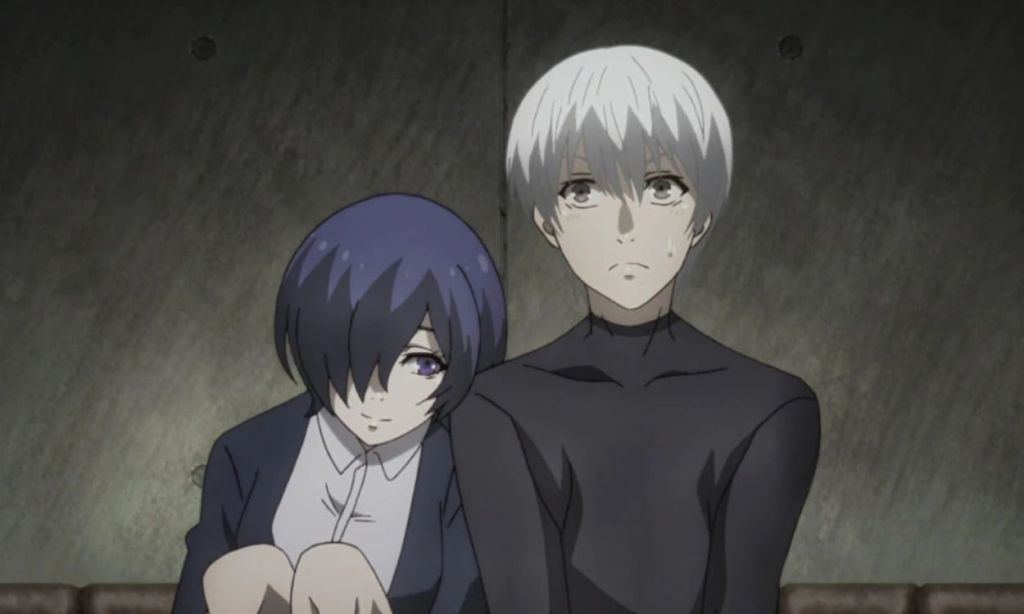 Touka and Kaneki from Tokyo Ghoul