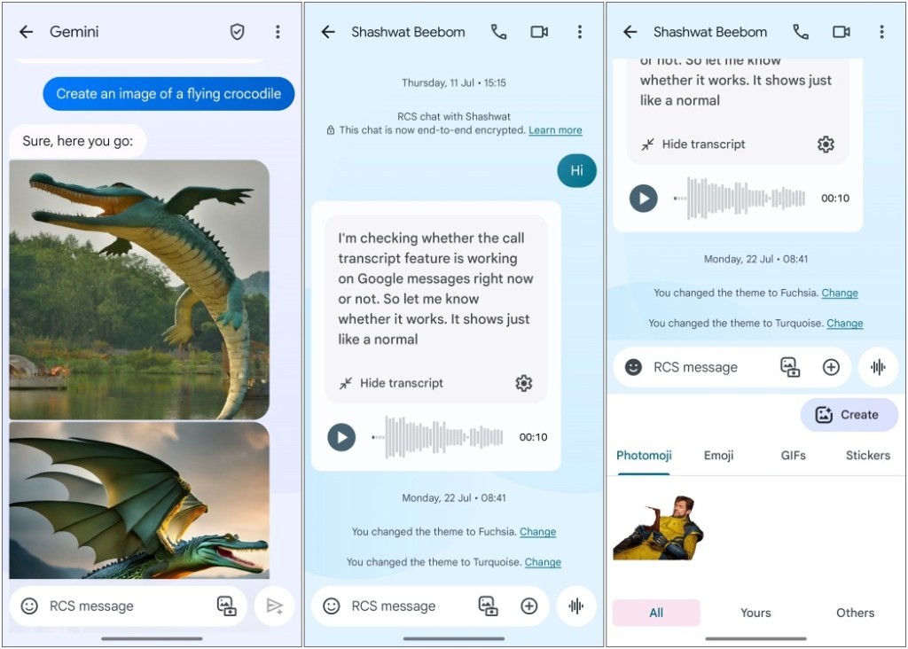 AI Features Google Messages