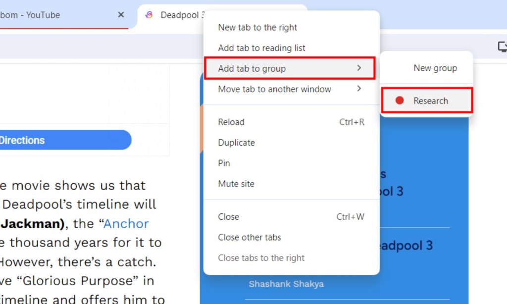 Add Tabs to Tab Group