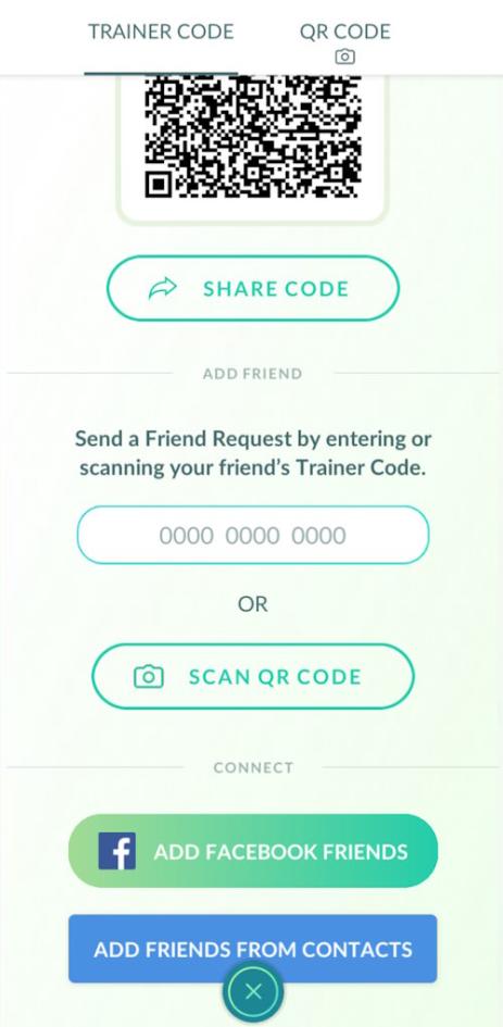 Add the friend code by this window