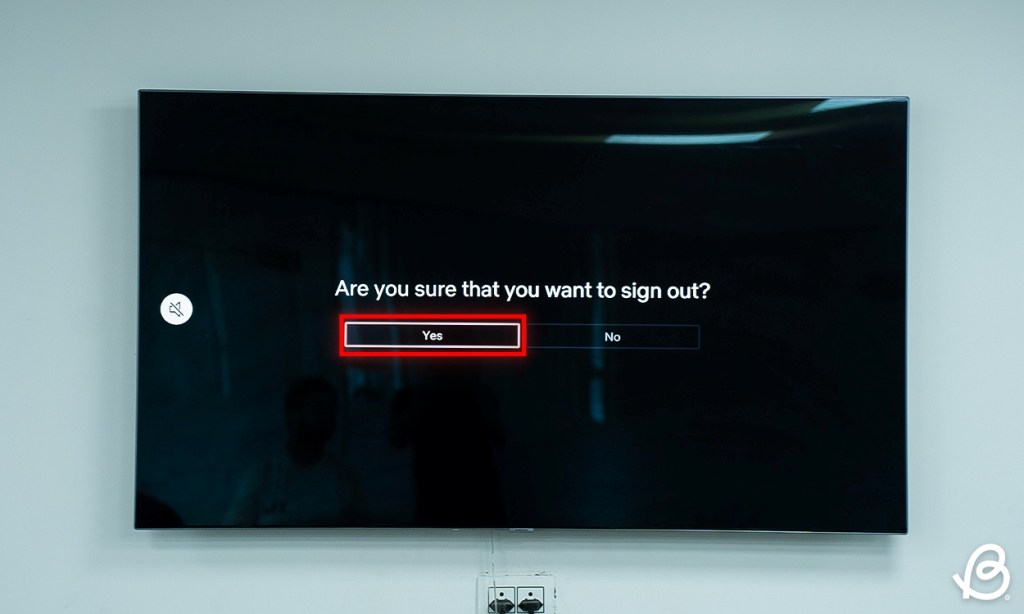 Android TV Sign Out Confirmation