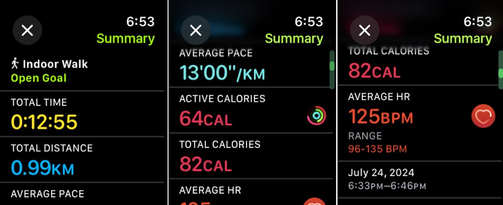 Apple Watch Ultra Indoor Walk Results