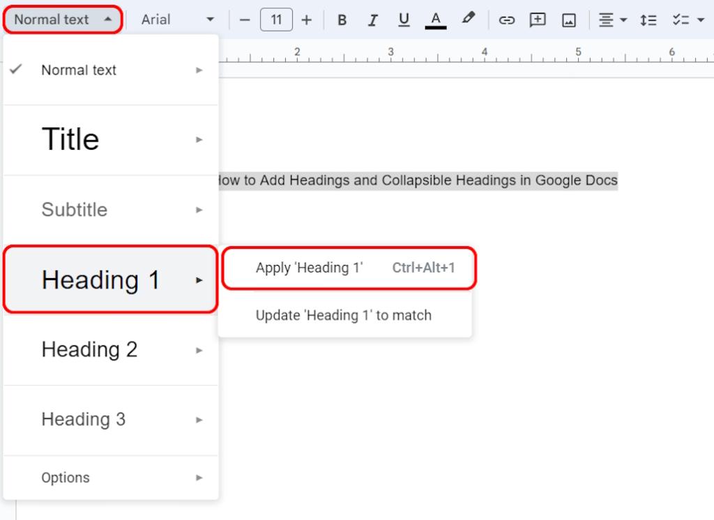 How to Add Headings and Collapsible Headings in Google Docs | Beebom