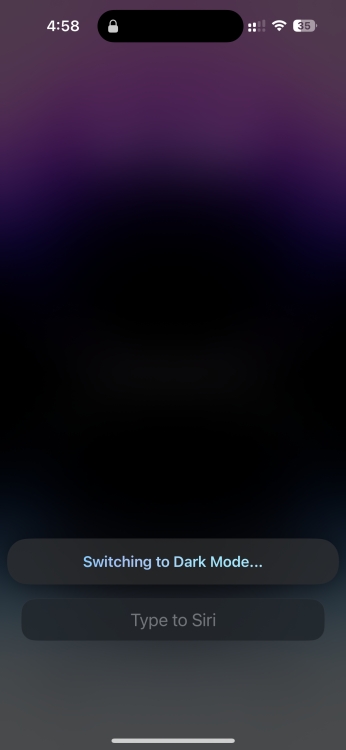 Ask Siri to activate Dark Mode