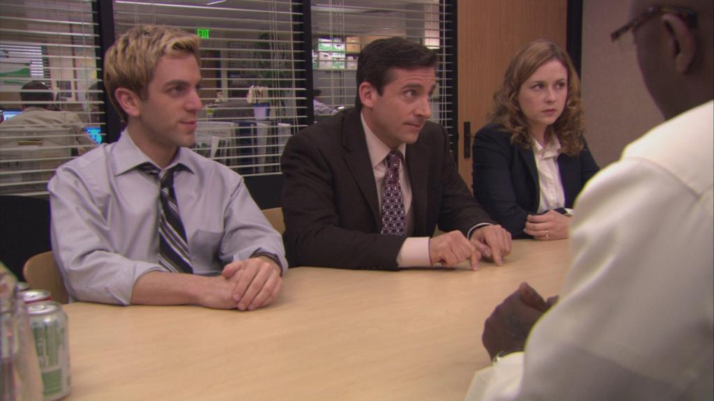 Michael, Pam and Ryan in The Office