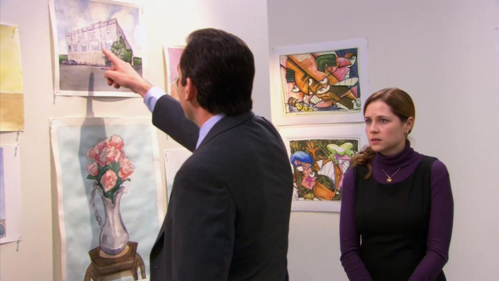 Pam and Michael in The Office