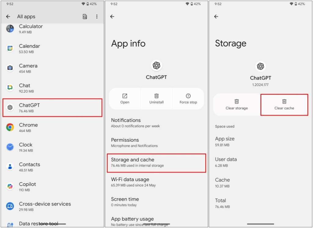 Clear Cache Stock Android