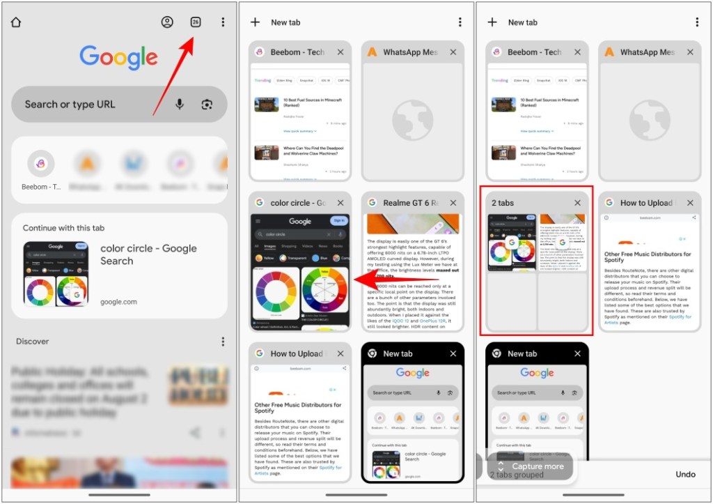 Create Tab Groups Google Chrome Mobile