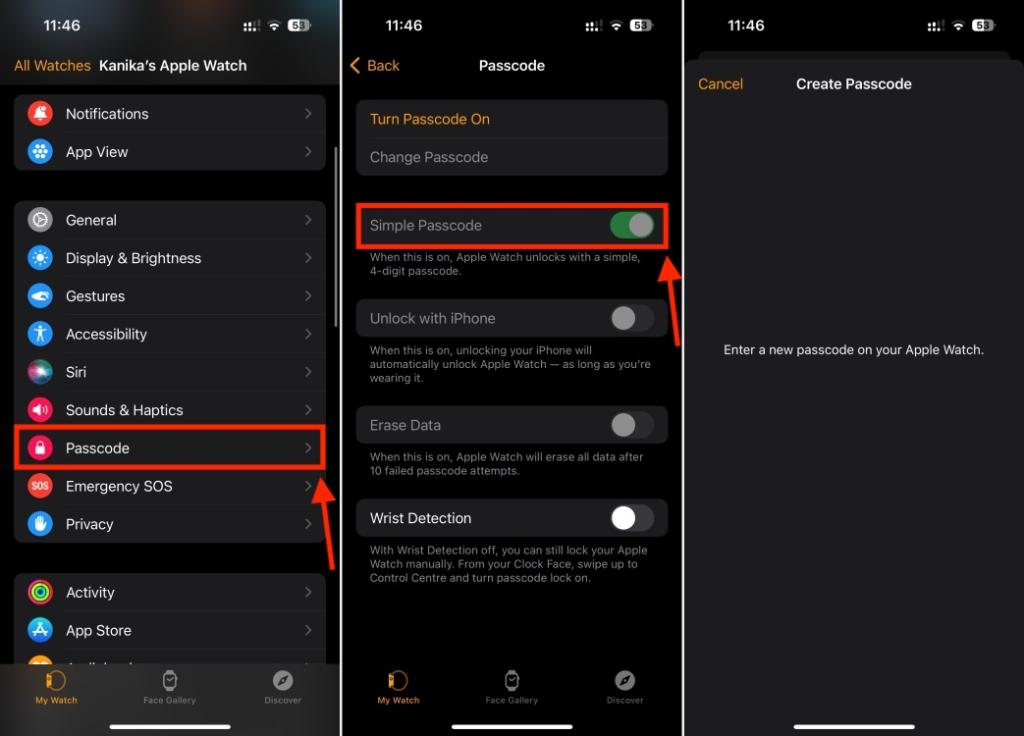 Create a secure Apple Watch Passcode