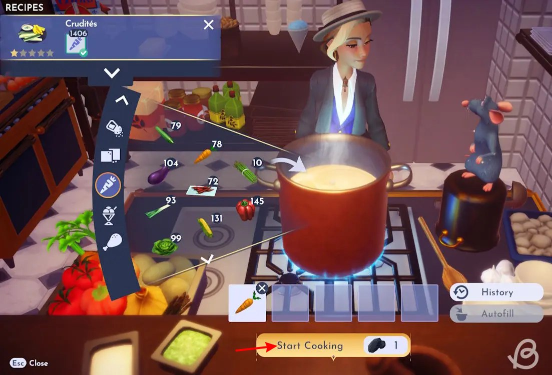 How to Make Crudites in Disney Dreamlight Valley | Beebom