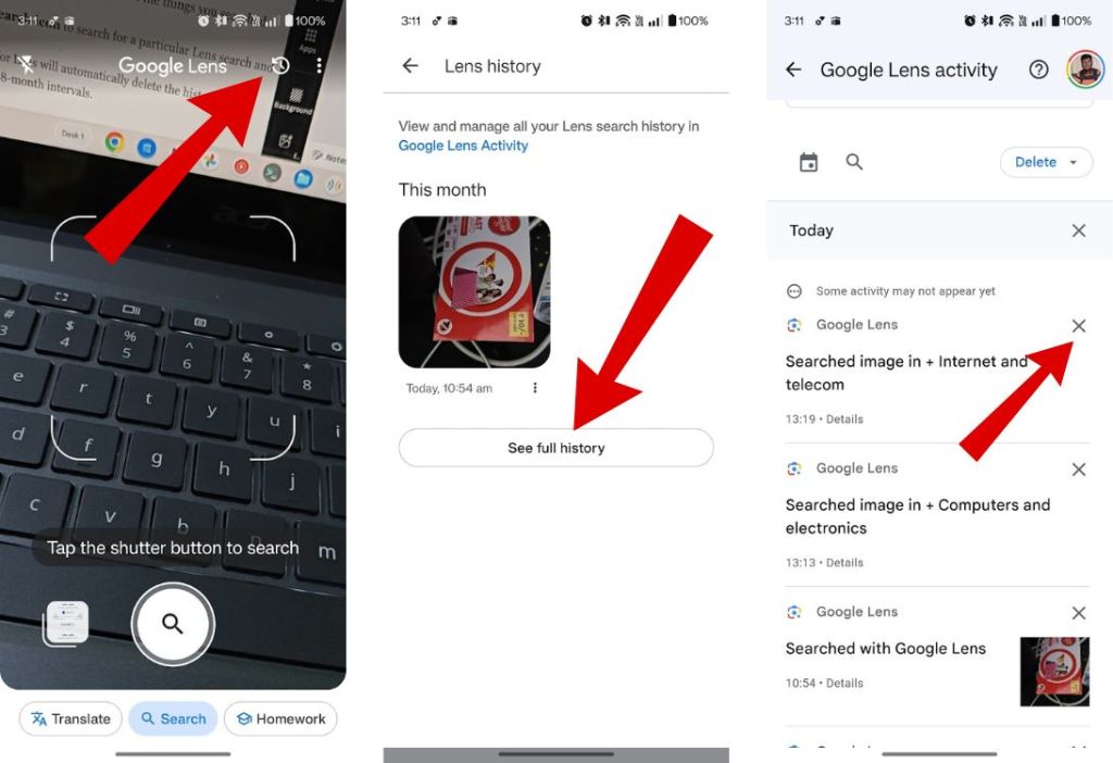 How to View and Delete Google Lens History