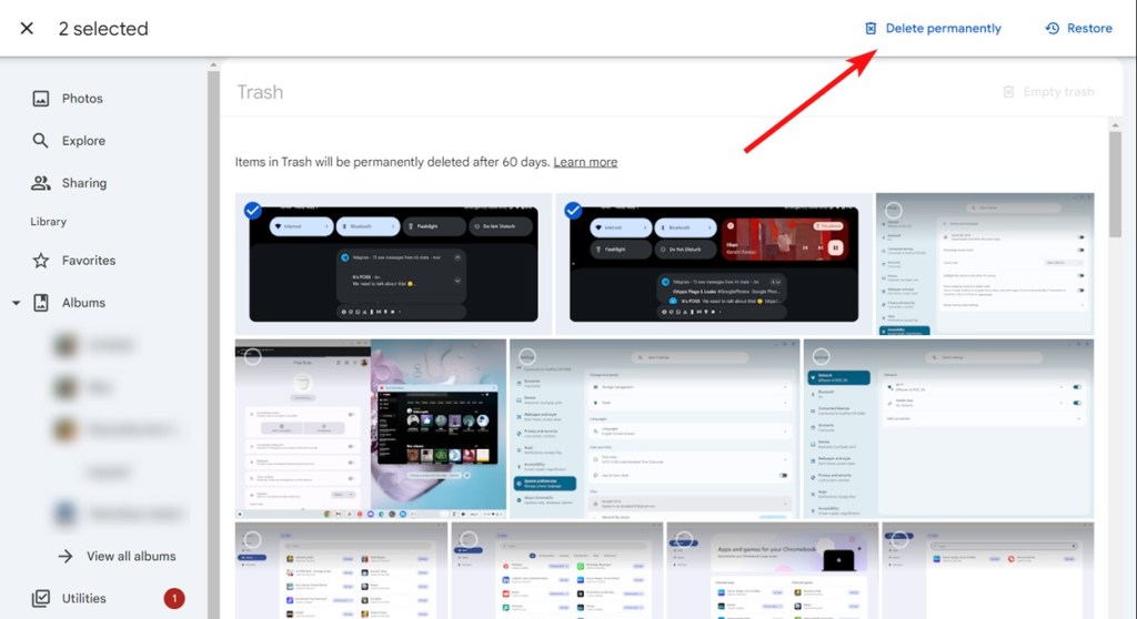 Delete permanently PC - Delete Photos from Google photos