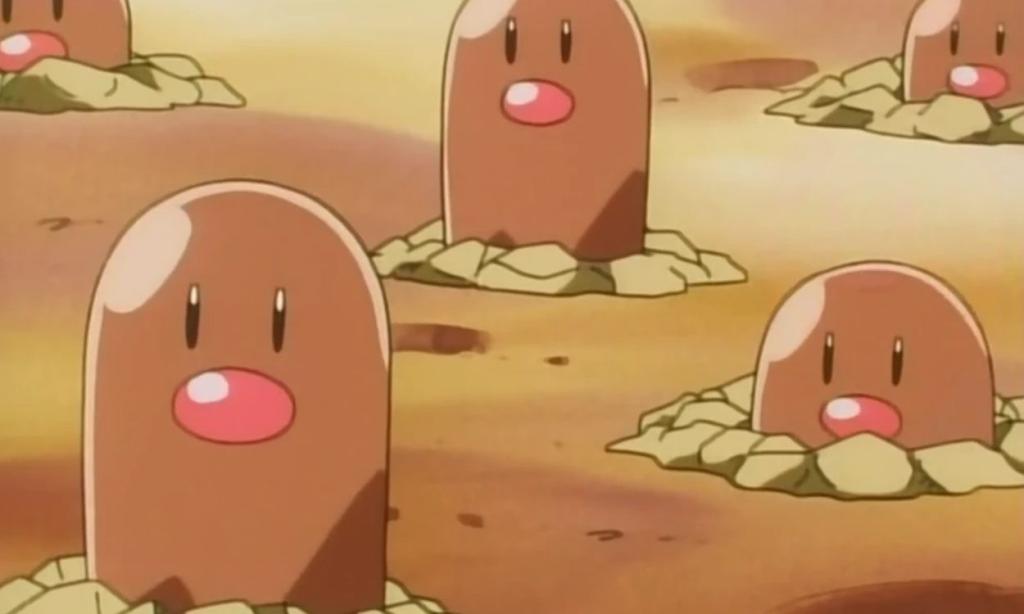 Diglett as seen in the Pokemon anime