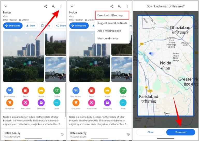 add offline map to google maps