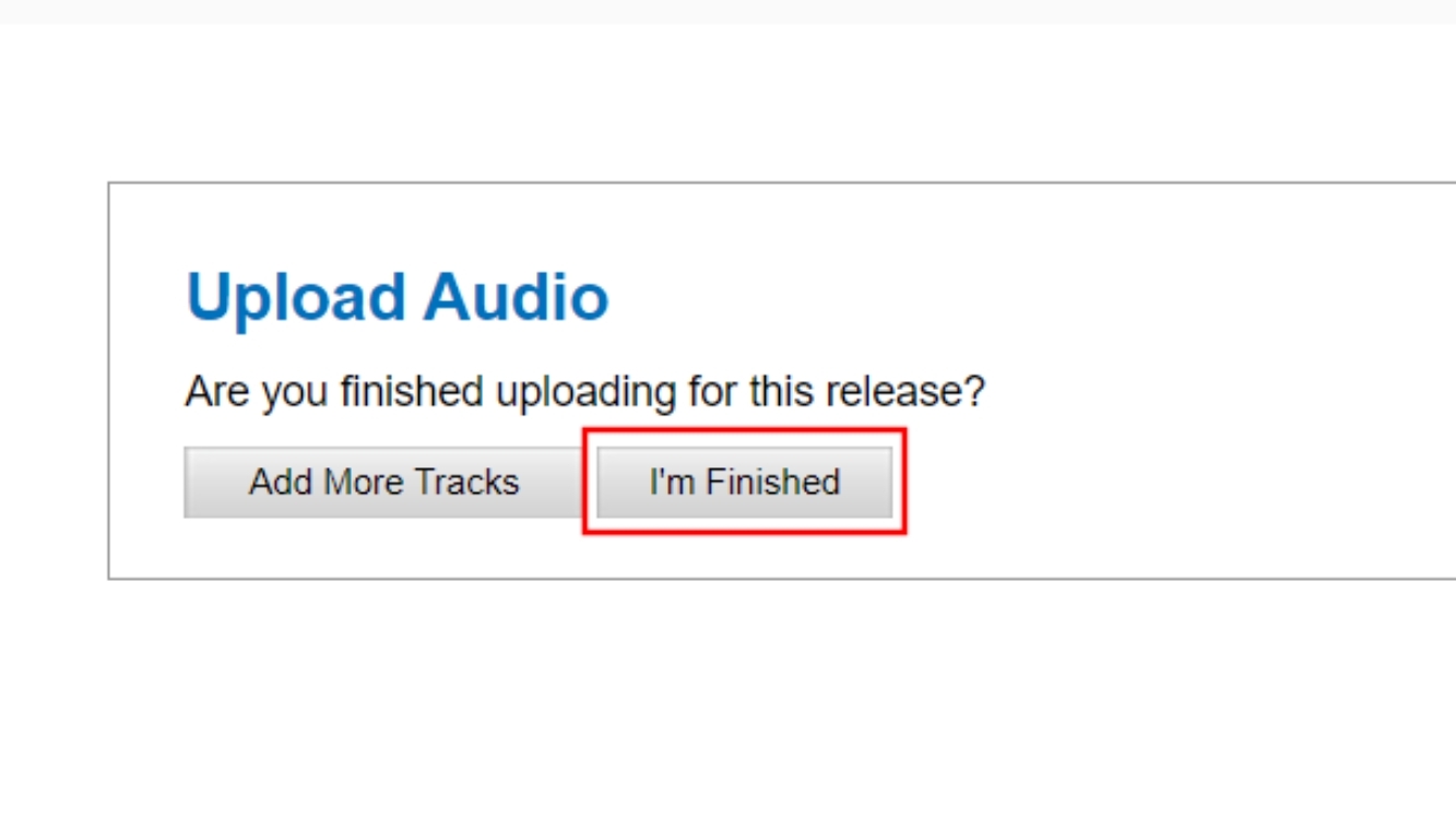 Finished Audio Upload