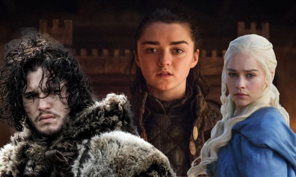 Jon Snow, Arya Stark, and Danaerys Targaryen