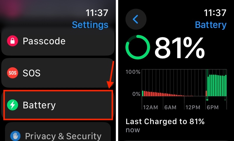 How to Check Apple Watch Battery Usage