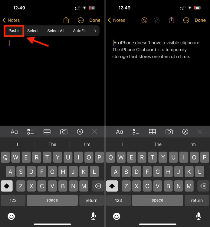 How to find and use iPhone Clipboard