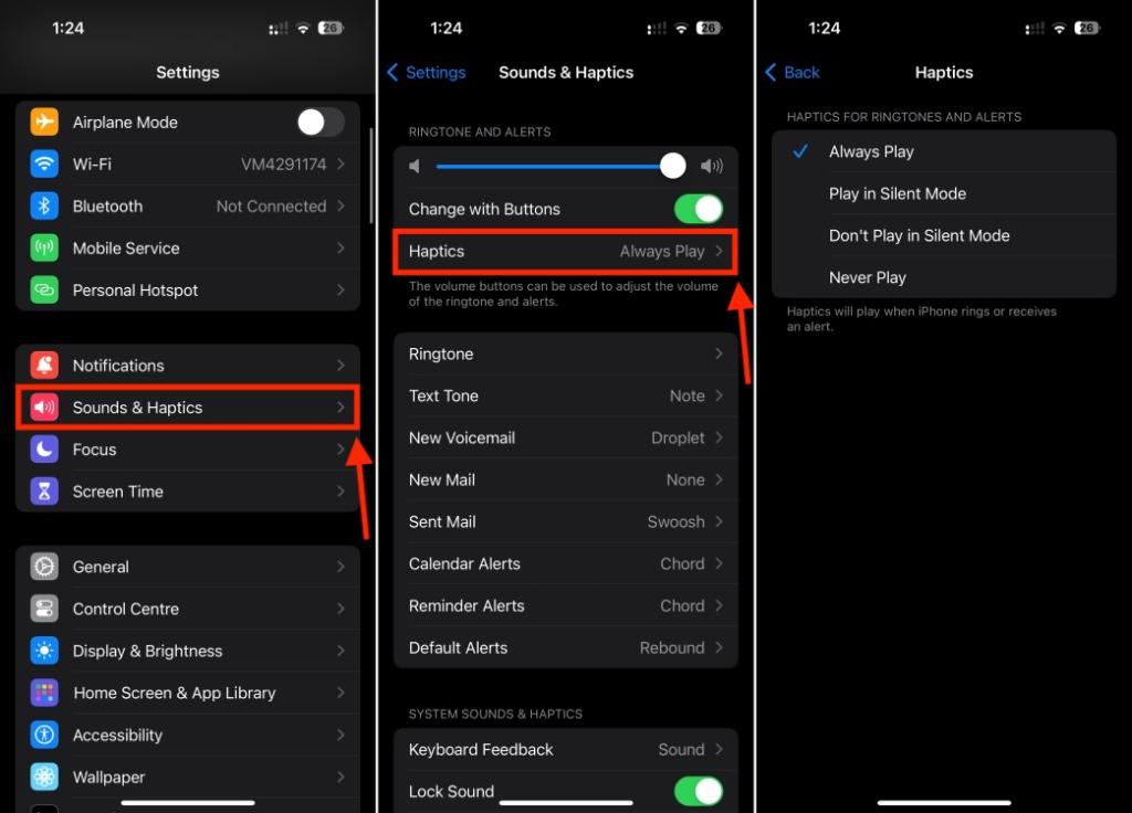 How to turn on or off vibration on iPhone