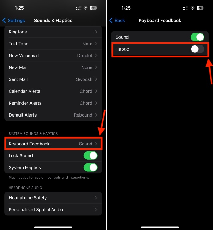 Keyboard Haptics on iPhone