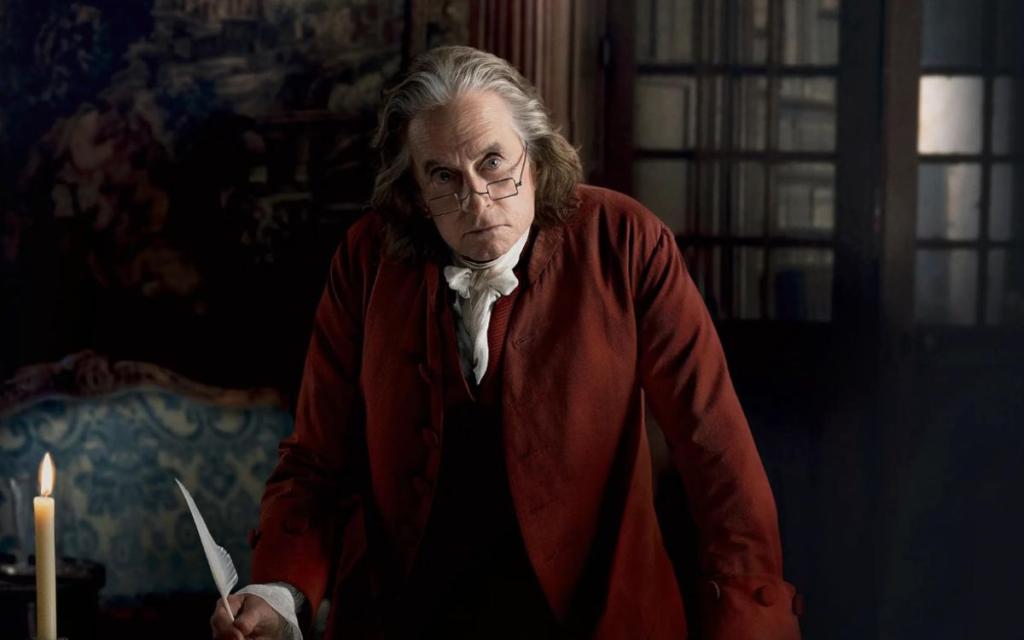 Michael Douglas as Benjamin Franklin