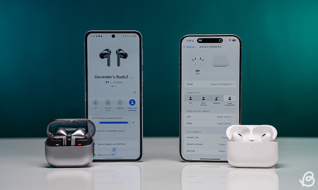 Samsung Galaxy Buds 3 Pro εναντίον Apple AirPods Pro 2ης γενιάς ANC