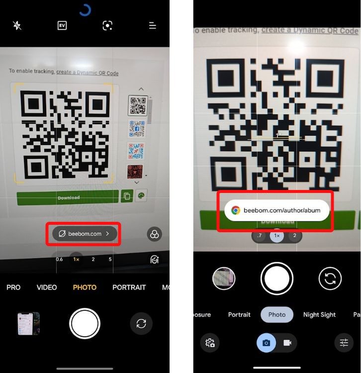 Scan QR code using Camera