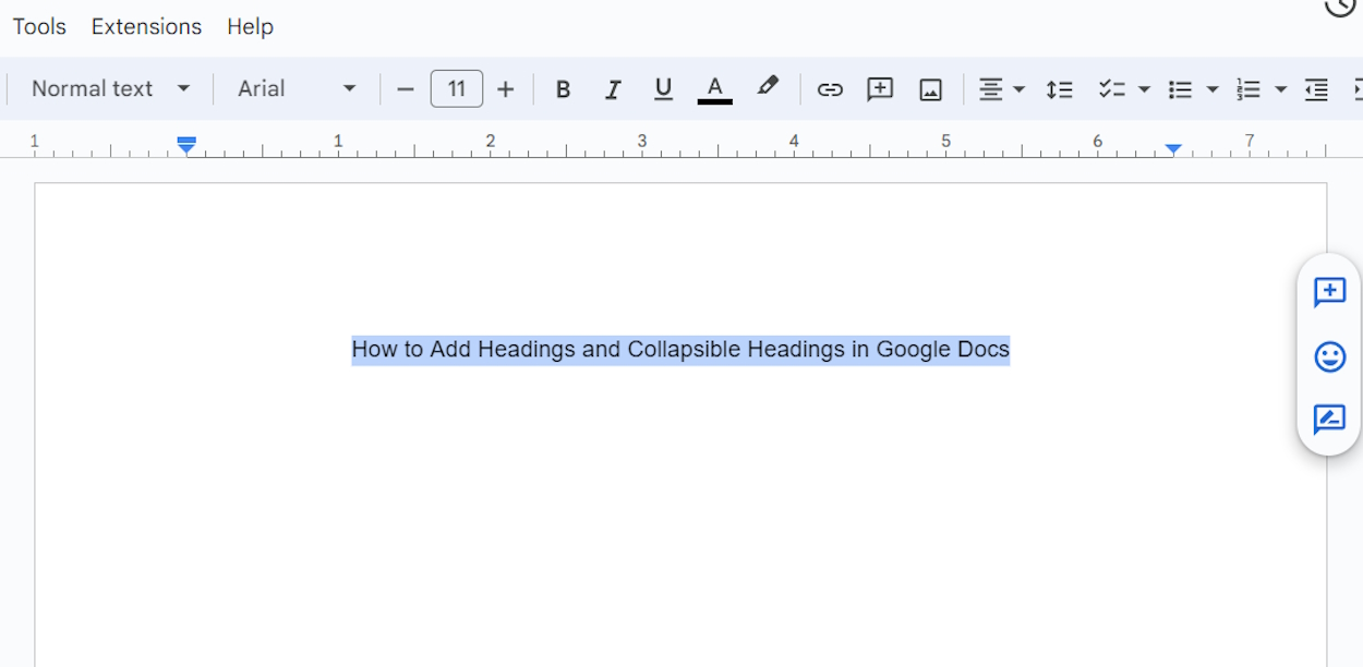 How to Add Headings and Collapsible Headings in Google Docs | Beebom