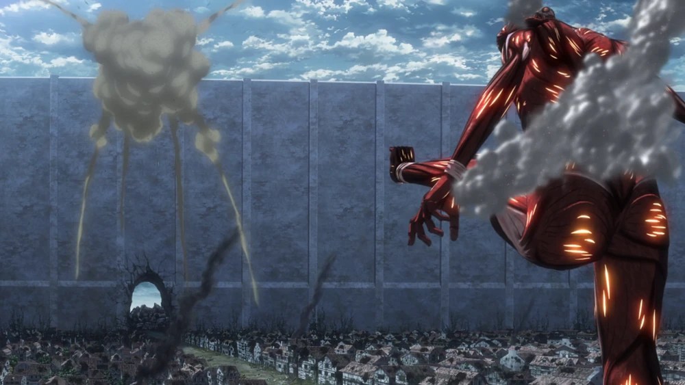 The_Colossal_Titan_kicks_Eren