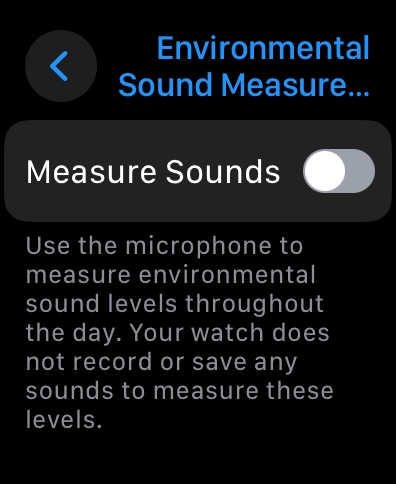 Turn off Apple Watch noise monitoring