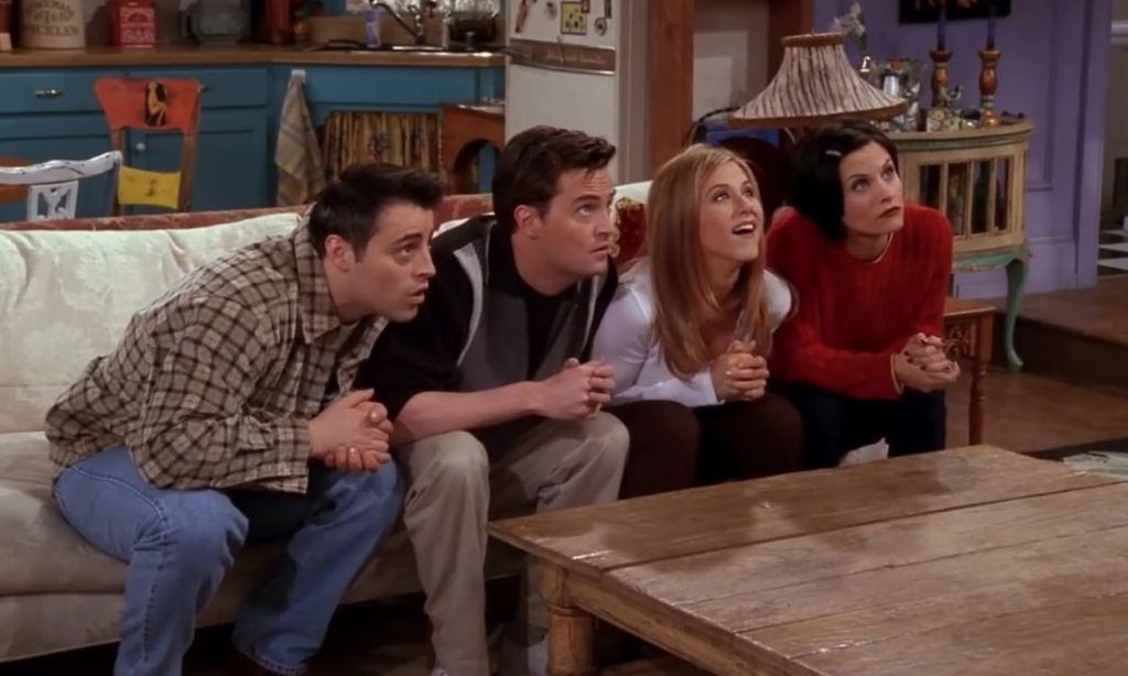 Joey,Chandler,Rachel and Monica from Friends Season 4 Episode 12