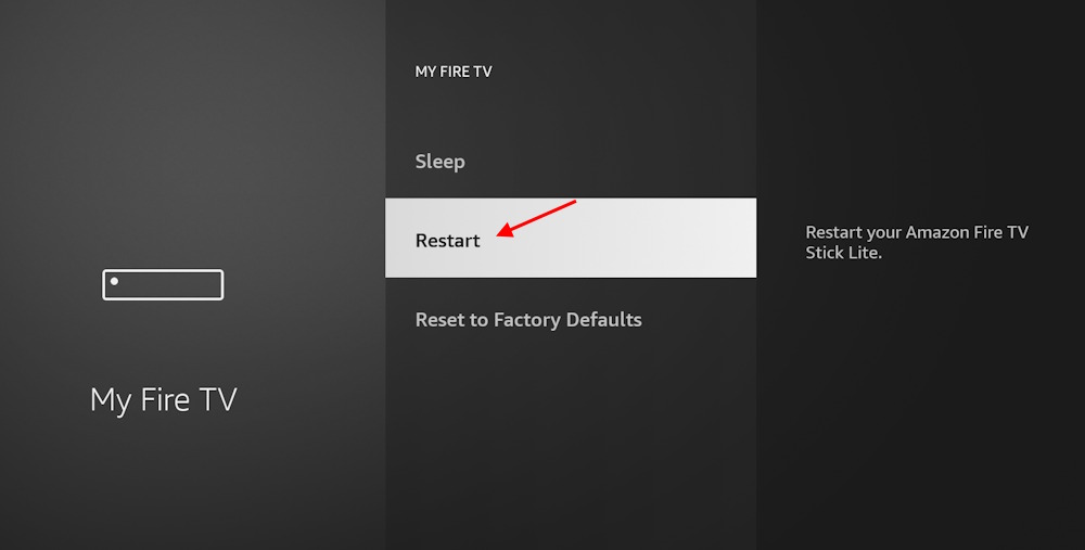 restart fire stick