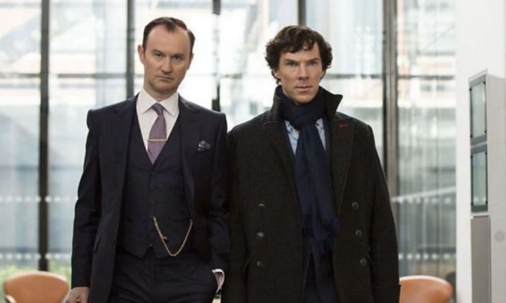 Mark Gatiss and Benedict Cumberbatch in Sherlock