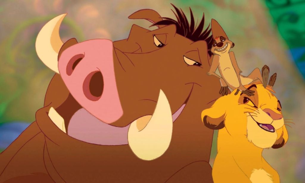 Timon, Pumba and Simba from Lion King