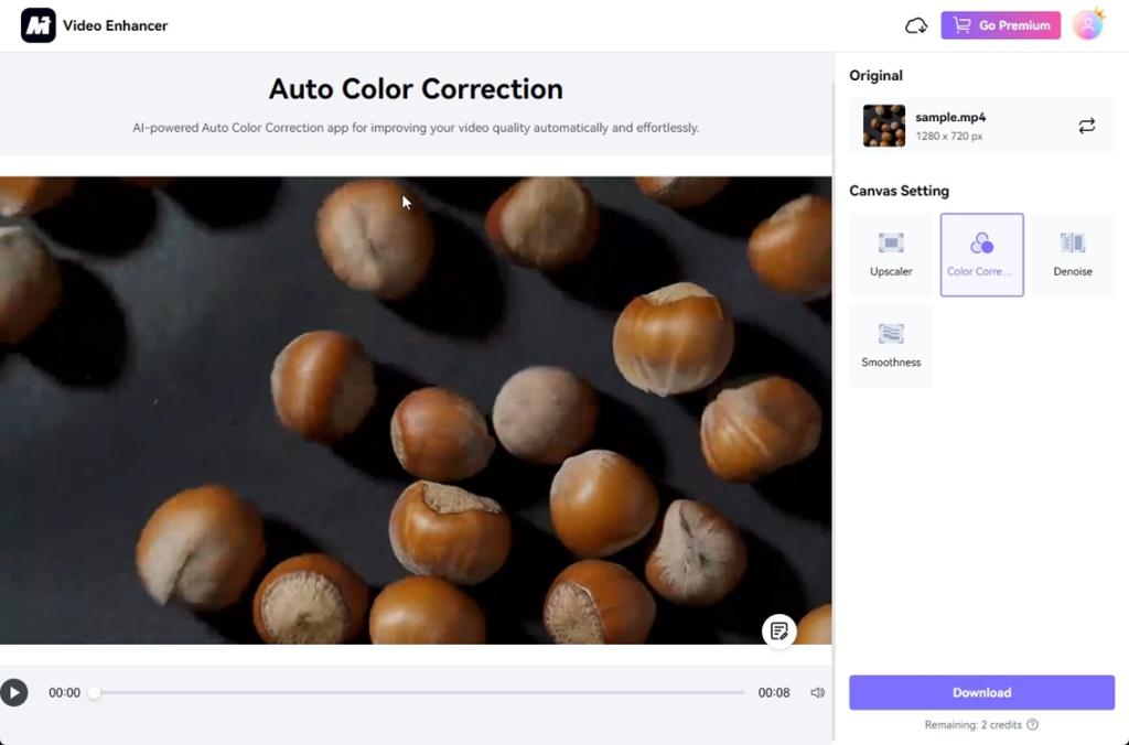 AI color correction media dot io