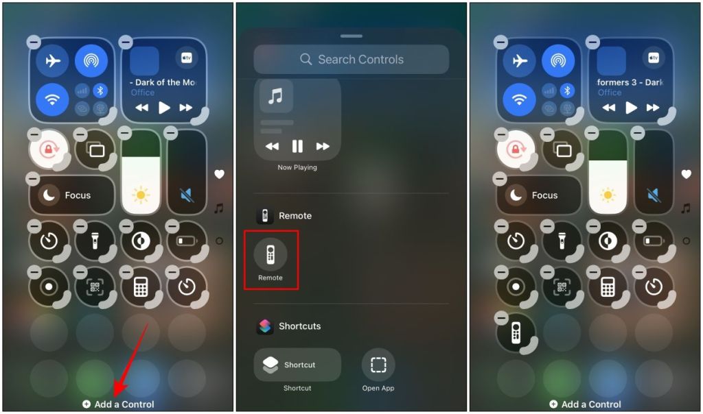 Add Apple TV Remote to Control Centre