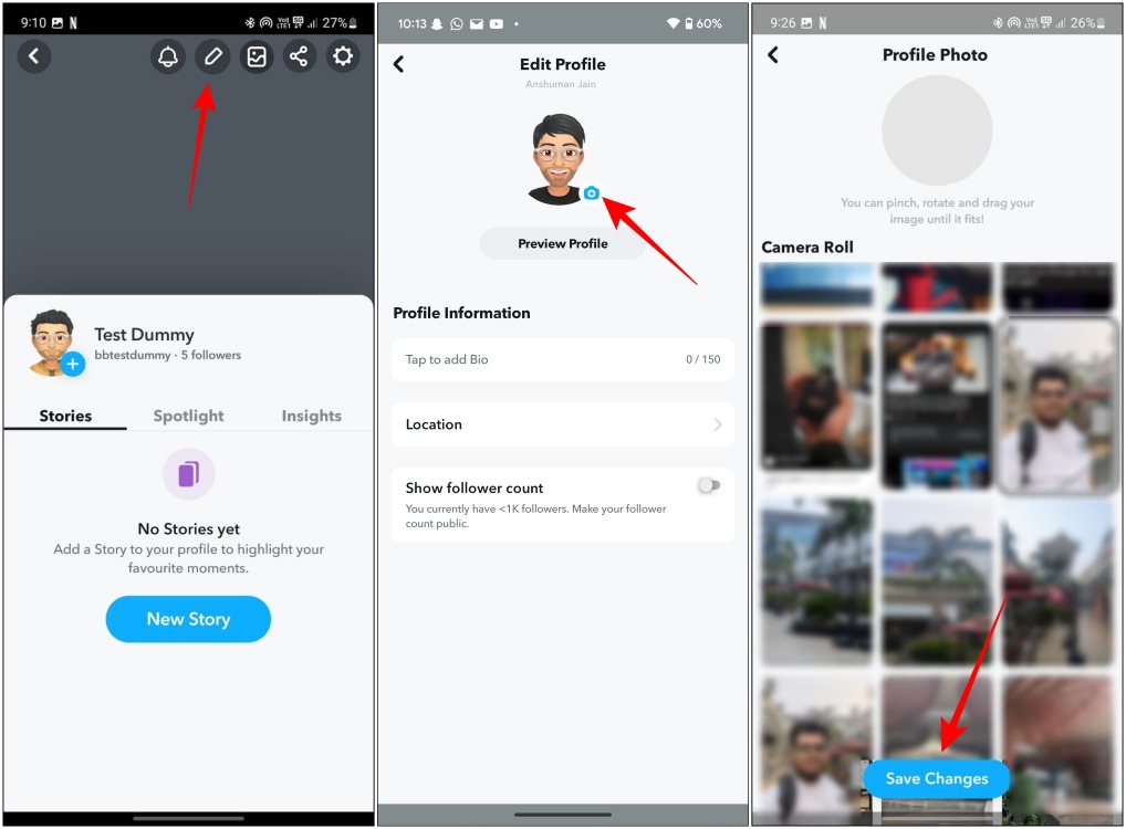 Add public Snapchat profile photo