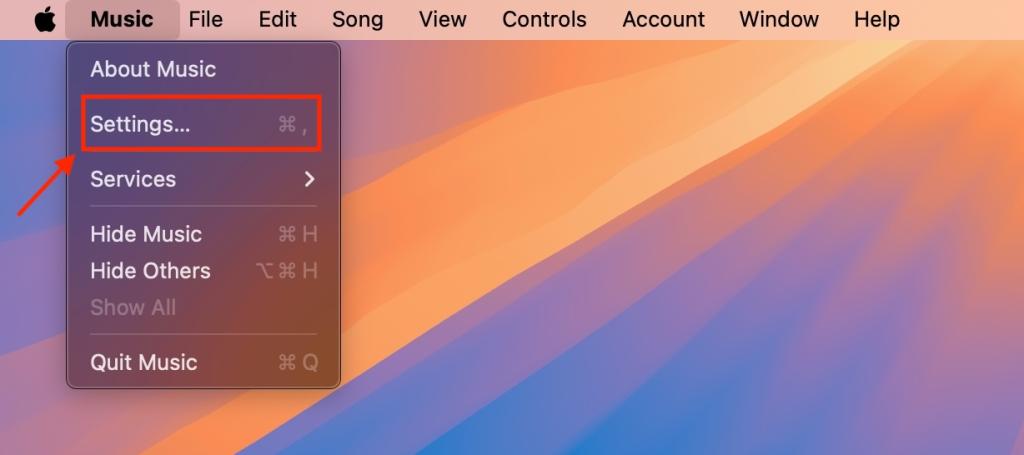 Apple Music Settings on Mac