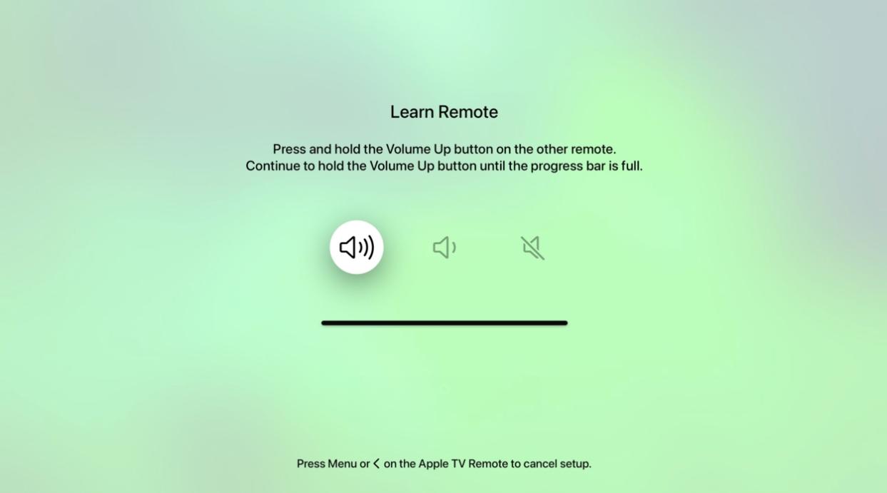 Learn Remote on Apple TV