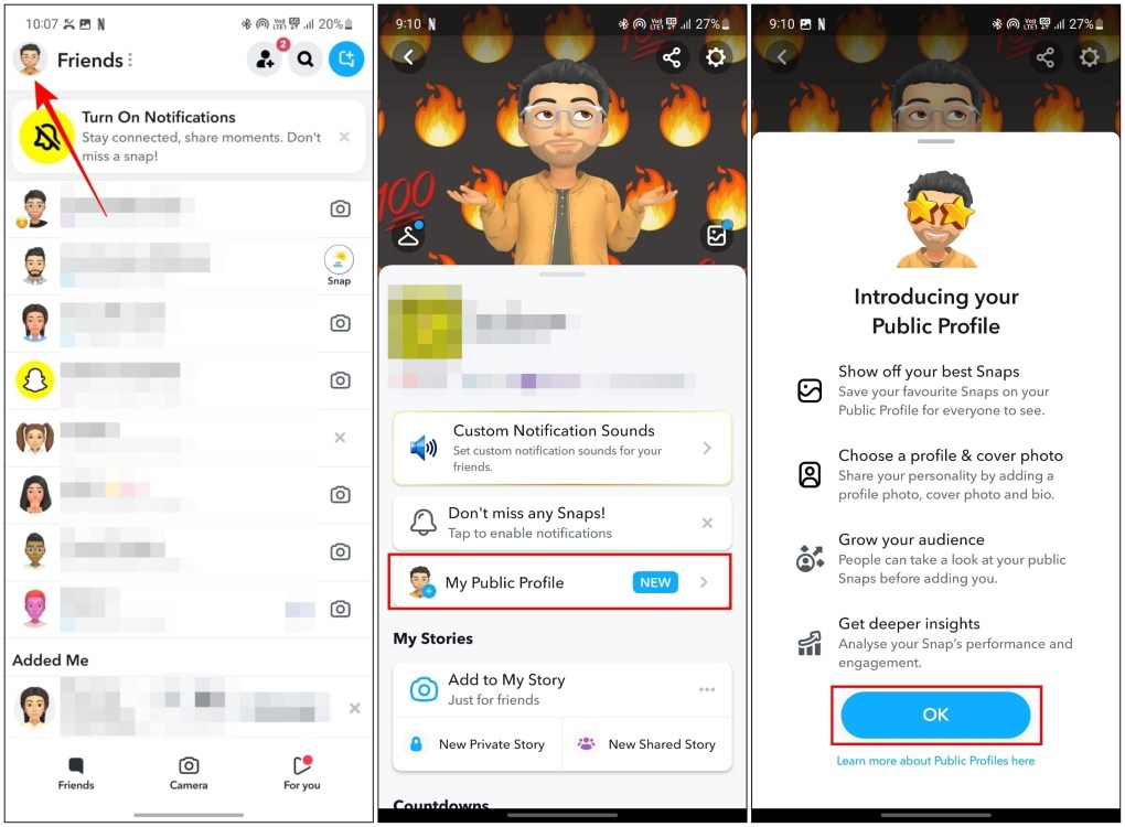 Create Snapchat Public Profile