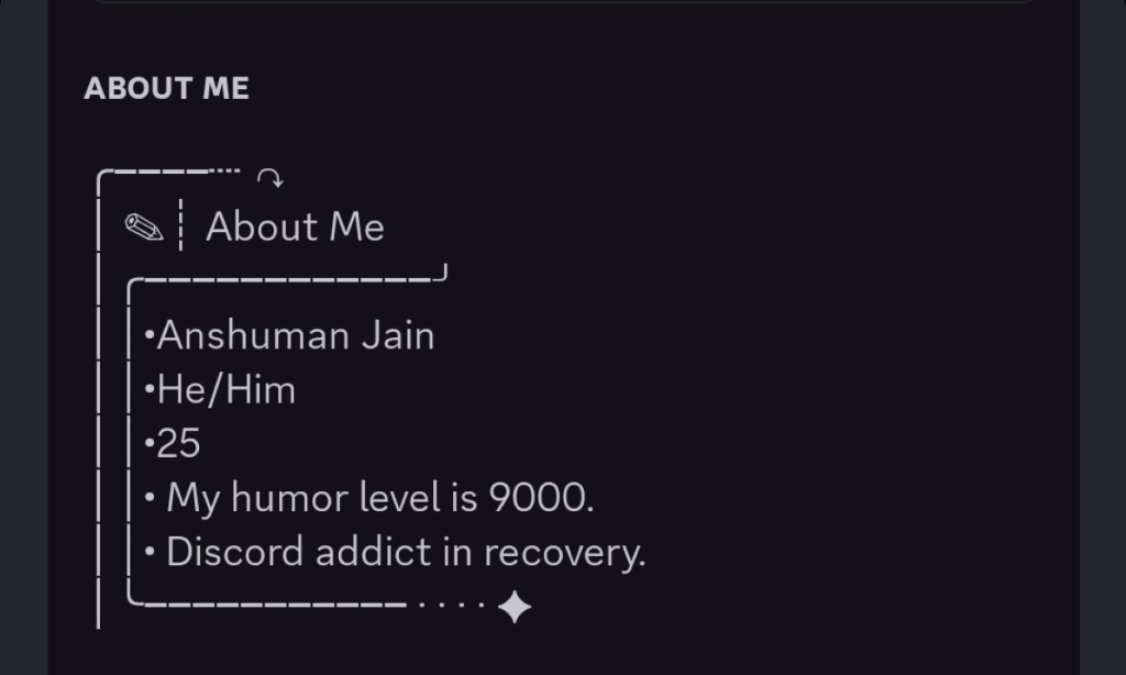 Discord Bio Template