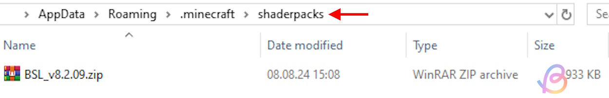 Move the shader into the shaderpacks folder to run shaders using Fabric